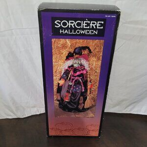 Halloween Witch Sorciere Decoration With Hat & Broom